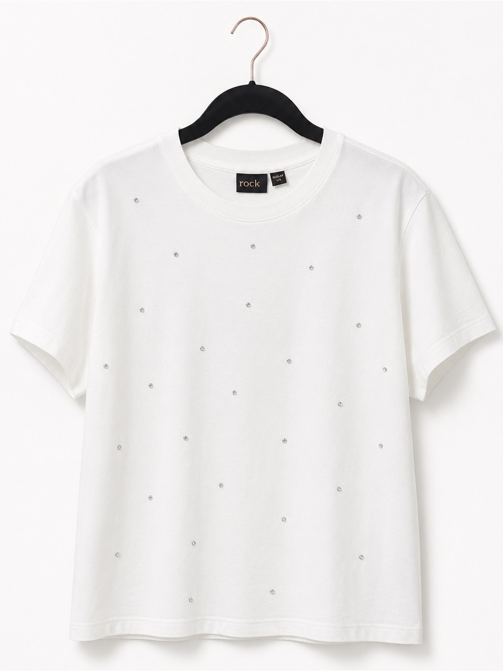 Rock & Shine by Reitmans Organic Cotton Rhinestone T-Shirt | NWT | White | L - Picture 2 of 6